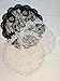 Set of 3 veils 9 in round trio cap white black ivory Lace Mantilla Small 9in-trio