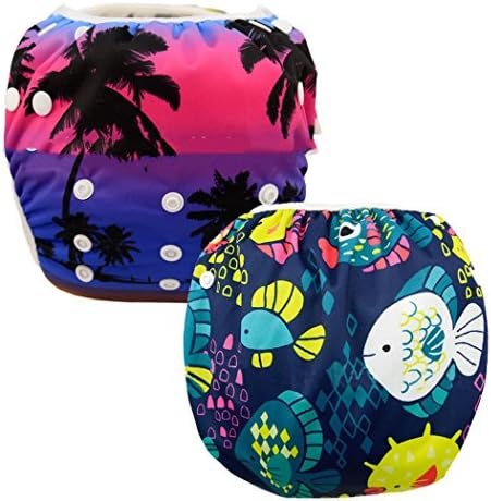 Samuyalove 2pcs Reusable Baby Swim Diapers (Pack of 2)