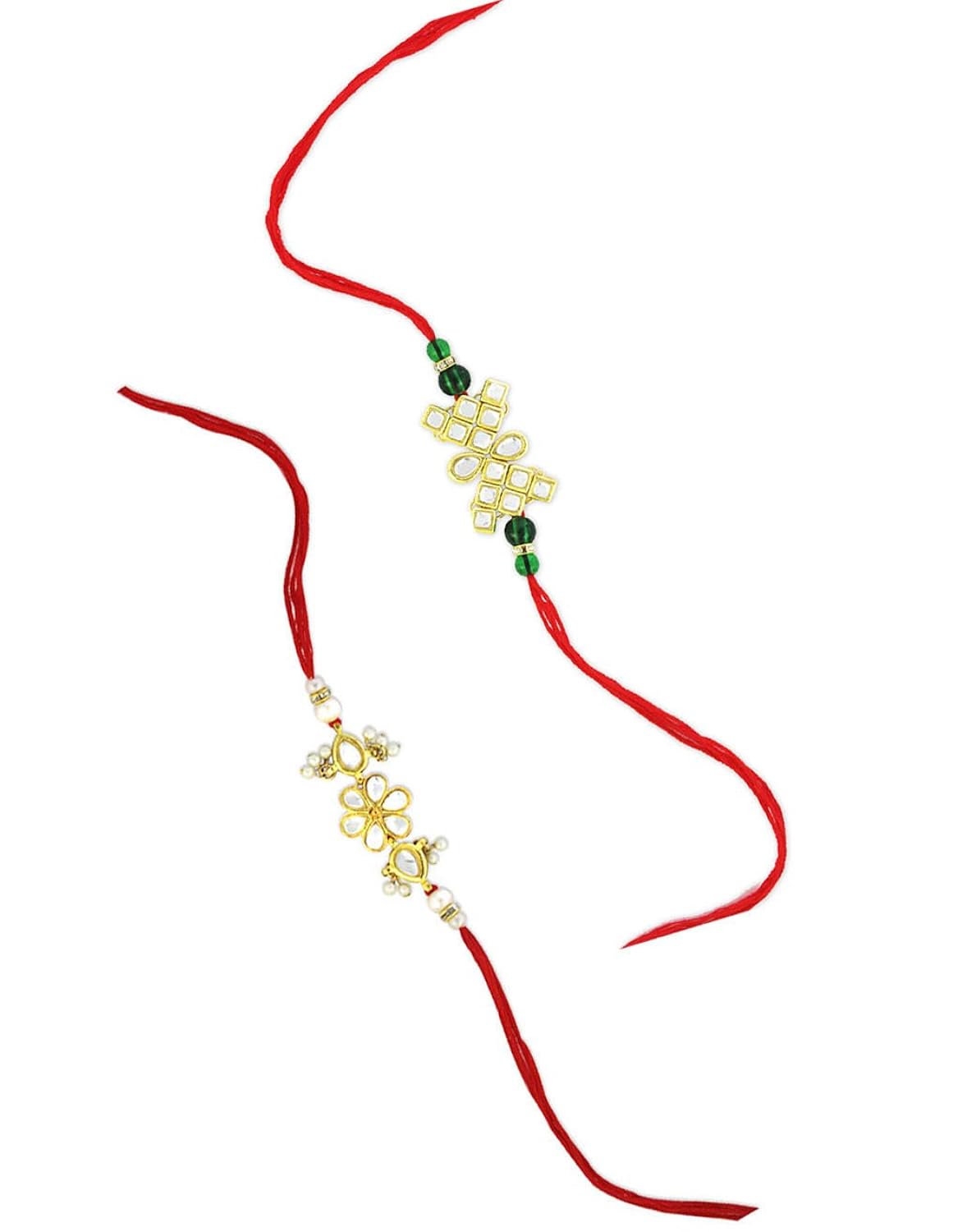 karatcart goldplated kundan rakhi for brother