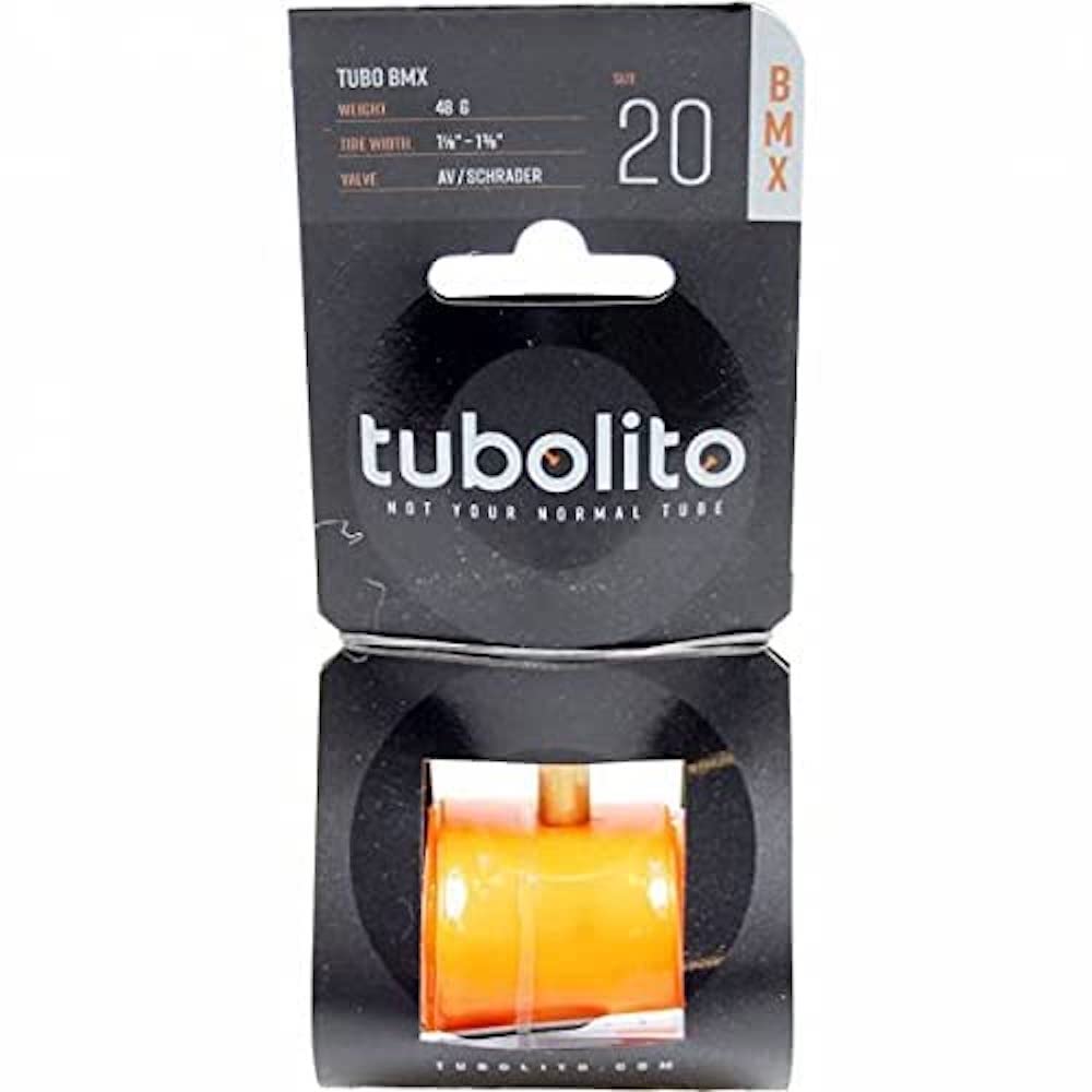 Tubolito Tubo BMX 20" x 1-1/8-1-3/8 Schrader Tube, Orange