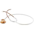 ADC Adscope Lite Model 619 Ultra Lightweight Clinician Stethoscope with Tunable AFD Technology, Lifetime Warranty, Rose Gold with White Tubing