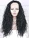 Layered Long Curly Half Synthetic Wig for Women Black Hair Replacement Wigs 22 Inch