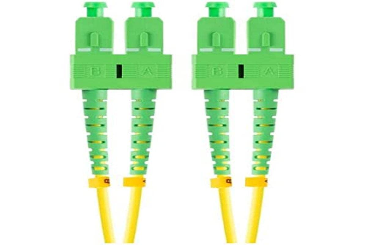 lanberg FIBRE HOSE 1M MONO SC/APC-SC/APC DUPLEX G657A1 LSZH YELLOW