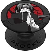 Naruto Shippuden Grey and Red Itachi Portrait Anime PopSockets Adhesive PopGrip