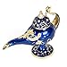 QIFU-Hand Painted Enameled Aladdin Lamp Decorative Hinged Jewelry Trinket Box Unique Gift for Home Decor