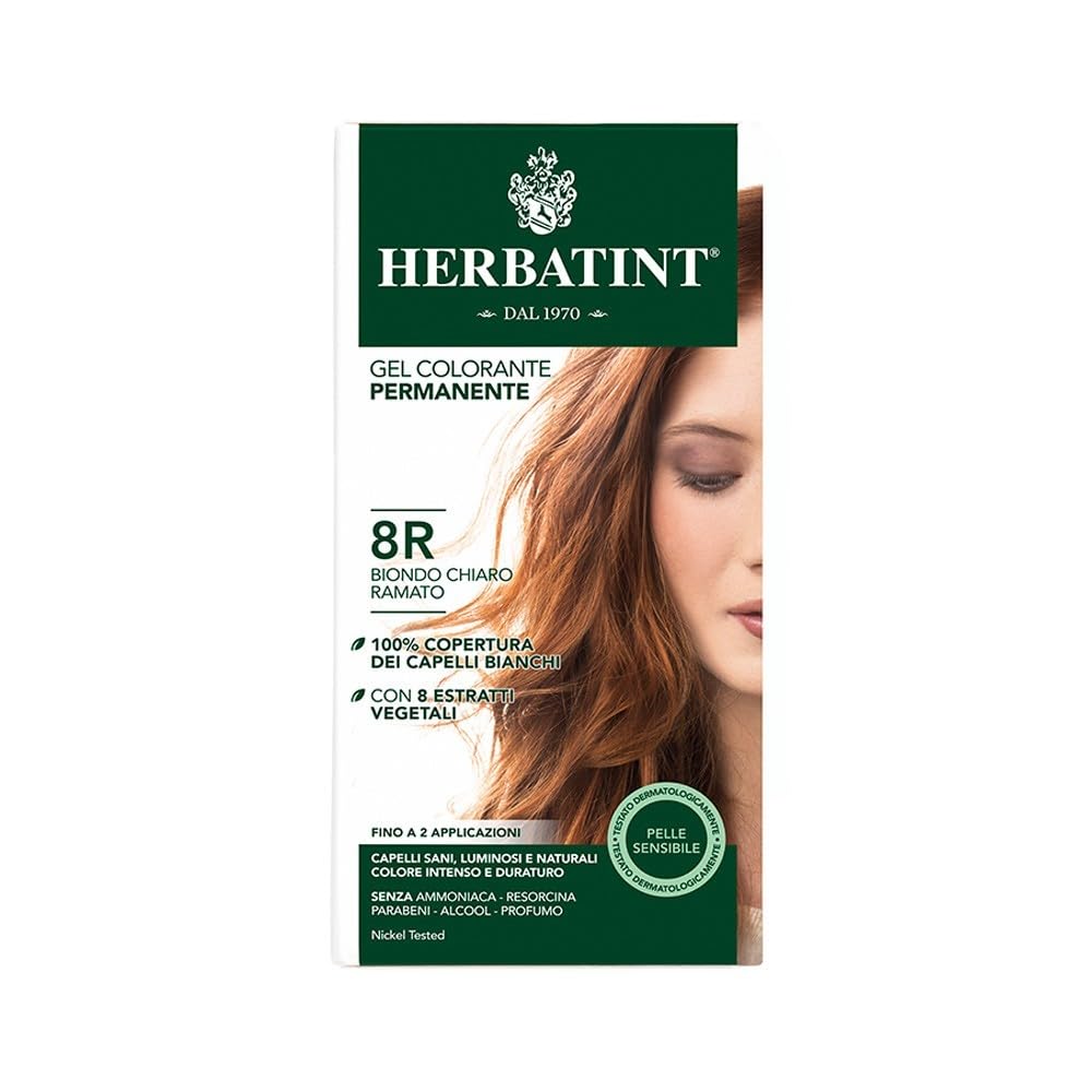 Herbatint Permanent Dye Care Of 8 Plant Extracts 150ml - 8R Light Blond Copper