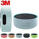 Silicone Case for Amazon Echo Dot with 3M Wall Mount Pad [No Drills] by Cuvr (Grey)