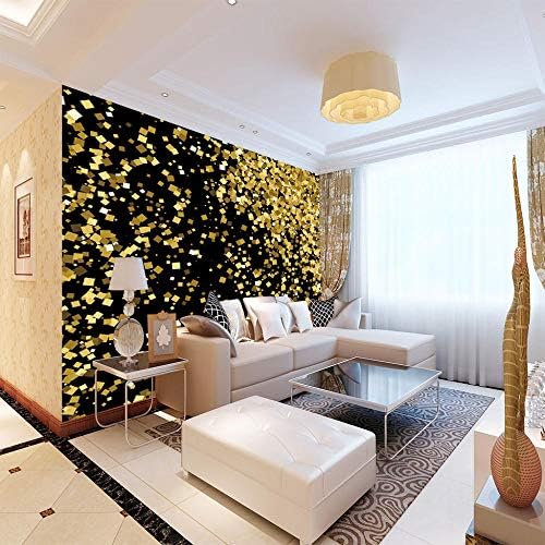 WAFJJ Photo Wallpaper Golden Crush Size:W250XH175 cm Non-Woven Premium Art Print Fleece Wall Mural Decoration Poster Picture Design Modern Colorful Design 3D