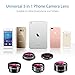 ZPTONE Cell Phone Camera Lens 5 in 1 Clip On Camera Lens Kit 198°Fisheye Lens + 0.63X Wide Angle Lens + 15X Macro Lens + 2X Telephoto Lens + CPL Lens Cell Phone Lens for Most iPhone, Android Phones