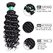 MQYQ Hair Brazilian Deep Wave 3 Bundles with Closure Unprocessed Virgin Hair with 4