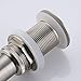 KES Pop Up Drain Stopper for Bathroom Vessel Vanity Sink Without Overflow, Brushed Nickel S2007D-BN