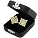 Men's Hip Hop Iced Out Medium Square Flat Screen Block Screw Back Stud Earring