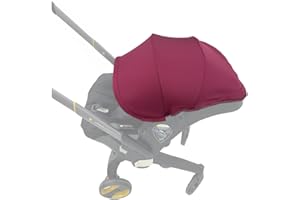 Colukii Stroller Accessories Replacement Canopy Compatible with Doona+ and Doona i Car Seats & Strollers, Larger Sunshade, Durable Fabric (Wine red)