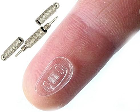 ALIMPIA Repair Kit Nosepads 15 mm D-Shaped Screw in + Free Screwdriver Set of 5 Pairs + 1 Screwdriver