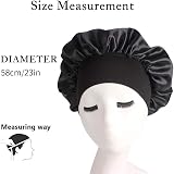 nuoshen Satin Bonnet 2 Pack with Wide Elastic Band for Sleep Hair Protection view 3