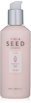 The Face Shop Chia Seed Hydro Lotion enriched with Vitamin B12 for Glowing and Hydrating skin |for All Skin Types| Paraben Free,145ml