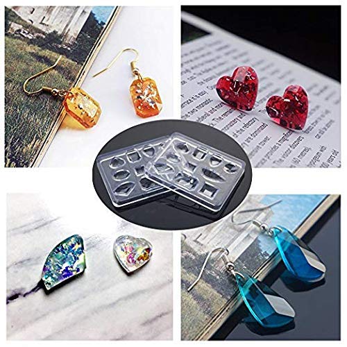 5 Pieces 30ML Crystal Epoxy Resin UV Glue,1 Pcs Mini UV LED Lamp, 1 Tweezer 3 Kit Set Decoration, 11Pcs Transparant Silicone Mould 100 Pieces Golden Rings Metal Accessories For Nail Art - Thumbnail 3