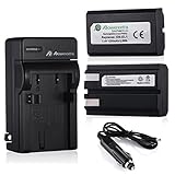 Powerextra 2 Pack Replacement Battery and Charger for Nikon EN-EL1 and Nikon Cooipix 4300 4500 4800 5400 5700 775 5000 8700 880 885 995 E880 Digital Cameras