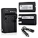 Powerextra 2 Pack Replacement Battery and Charger for Nikon EN-EL1 and Nikon Cooipix 4300 4500 4800 5400 5700 775 5000 8700 880 885 995 E880 Digital Cameras