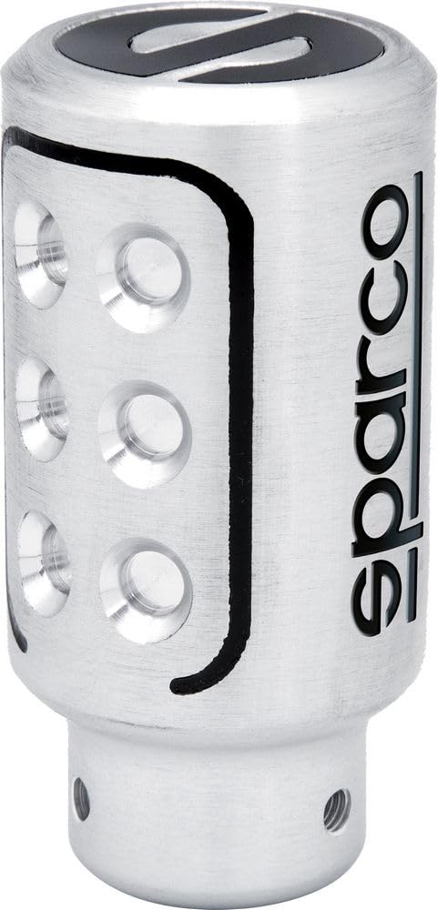 Sparco Manual Gear Shift Knob Racing Aluminium Universal, Silver