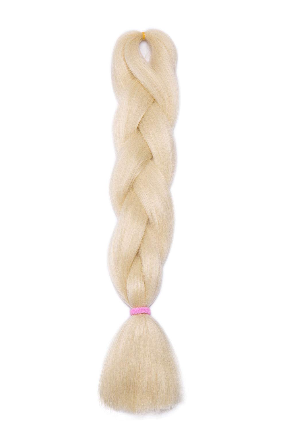 Two Tones Women 24inch Jumbo Braids Hair Afro Crochet Twist Braiding Bulk Hair Style 1 Bundle/100g Fiber Hair Extensions - Bleach Blonde