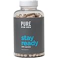 Pure for Men Original Cleanliness Stay Ready Fiber Supplement | Helps Promote Digestive Regularity | Psyllium Husk, Aloe Vera, Chia Seeds, Flaxseeds | Proprietary Formula | 240 Vegan Capsules