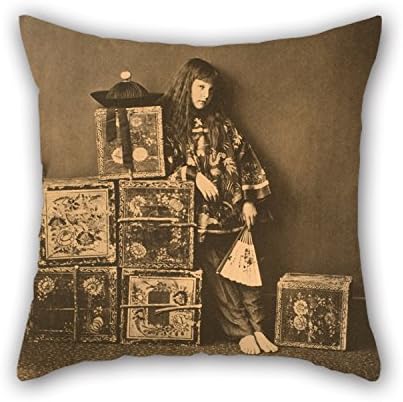 SkuGo Oil Painting Lewis Carroll - Xie Kitchin As 'A Chinaman' Throw Pillow Covers ,best For Relatives,bar Seat,pub,birthday,teens,outdoor 20 X 20 Inches / 50 By 50 Cm(double Sides)
