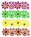 Sasswear Blacklight Body Stickers - Neon Fashion Accessories for Raves, Festivals and Glow Parties, 40/pk (Daisy)