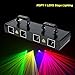 Sound Activated Stage Lights,4 Lens 30W Stage Light 100 Multi-Patterns 7CH DMX512 Controlled Disco DJ Party Effect Lights RGPY US Plug 110V (Black)