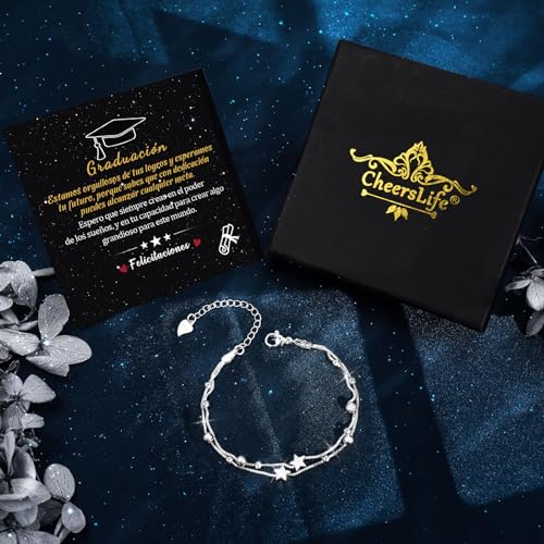 CheersLife Regalos Originales para Mujer, Pulsera Mujer Regalos Dia de la Madre Regalo Cumpleaños para Mamá Hija Amiga Hermana Sobrina Tía Adolescente Regalo Niña 8 9 10 11 12 13 14 15 16 17 18 Años