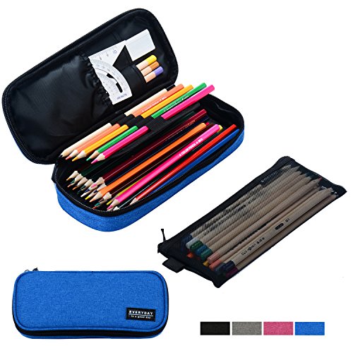 Large pencil case pencil bag with zipper pencil pouch f…