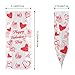 JOYGOGO Valentine Cellophane Bags, 120 Pack with Twist Ties,Valentine Gift Bags for Kids, Perfect Valentines Treat Bags, Valentines Goodie Bags, 7 Assorted Styles