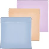 CALFOVERA 3 Colors PU Leather Pouchic Snap Closure Pouches for Purse Portable Pocket Cosmetic Bags Mini Leather Makeup Bags Small Squeeze Top Coin Purse Waterproof Travel Cosmetic Organizer for Women