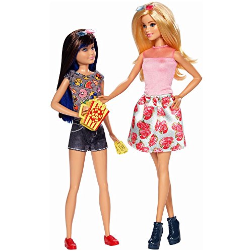 Barbie - Familia 2-Pack Muñecas Barbie y Hermana Skipper visita Cine well-wreapped - petdeoccidente.com