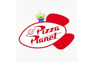 HJ MEDIA Alien On Pizza Planet Sign Vinyl Window Bumper Sticker Decal 5"