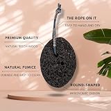 Eco Bath London Natural Pumice Stone Black Foot Scrubber for Callus Removal view 3