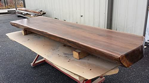 Amazon.com: Extra Thick Live Edge Walnut Bar Top / Vanity ...