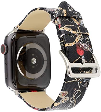 TCSHOW 40mm 38mm Bag with Chain Style Replacement Strap Wrist Band with Silver Metal Adapter Compatible for Apple Watch Series 4/3/2/1(Not fit for iWatch 44MM/42mm) (Z17)