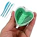 SWZY Slime Containers, 24 Pack Heart-shaped Clear Plastic Storage Containers with Lids for 20g / 45ml Slime Clay Foam Ball and 3 PCS Slime Tools