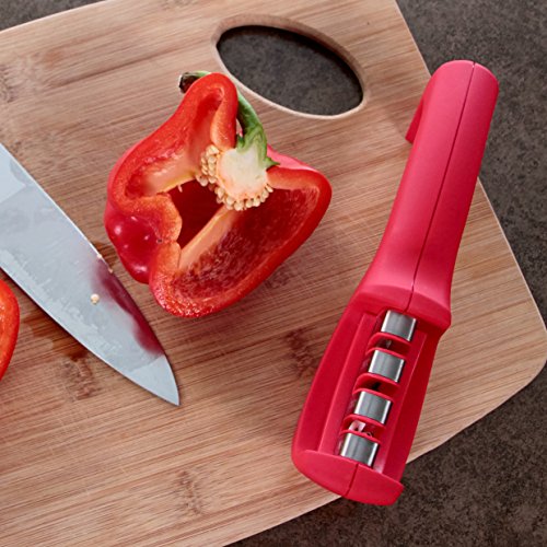 A Cut Above Cutlery Knife Sharpener - Quickly Sharpen Steel and Ceramic Knives Accurately- Easy to Use. Get Professional Results in Your Own Home - No Experience Needed! (1)