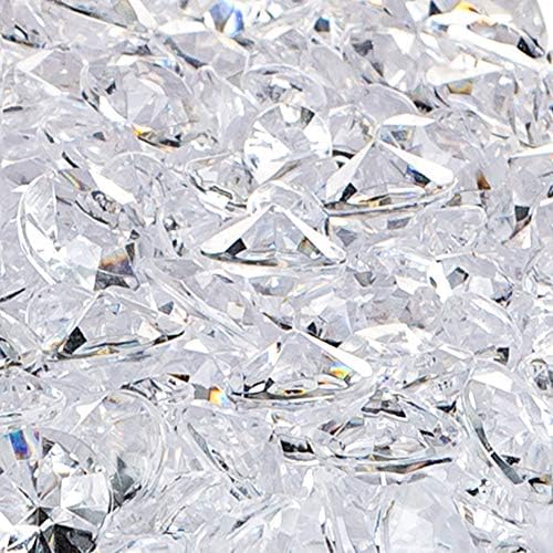 Pretty Display Makeup Brush Holder Beads: Luxury Clear Acrylic Diamonds for Your Cosmetics & Make Up Brush Organizer (400ml) with 2 Sizes of Beautiful Crystals for Extra Sparkle