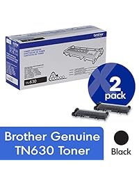 Brother TN630 - Cartucho de tóner negro de rendimiento estándar (2 unidades, aproximadamente 1200 páginas)