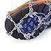 OUTAD Crampons Non-slip Shoes Cover 1 Pair 18 Teeth Claws Stainless Steel Chain Outdoor Ski Ice Snow Hiking Climbing Traction Cleats