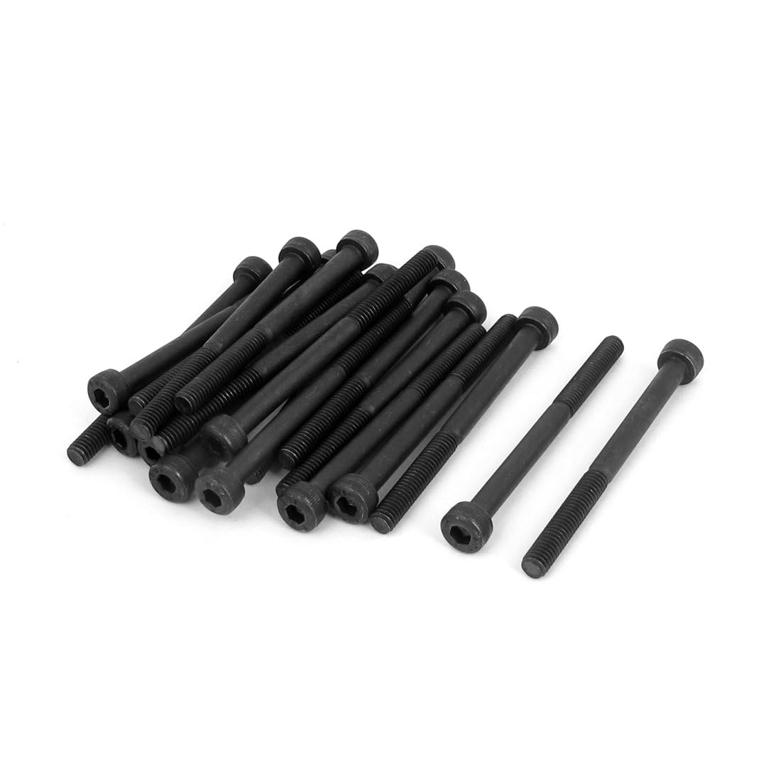 TOP-VIGOR 20Pcs Hexagon Socket Head Cap Screws, M4 x 50mm 12.9 Alloy Steel Replacement Machine Fastener Screws, Half Thread for Bicycle Motorcycle Repair, Professionals Landlords Repairmen, Black — image 1