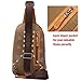 BISON DENIM Genuine Leather Crossbody Sling Bag Mens Chest Bag One Shoulder Bag Travel Unbalance Backpack