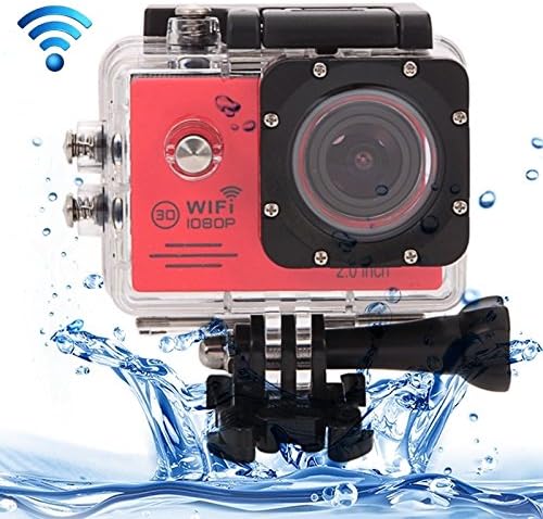 Sports Cameras, SJ7000 Full HD 1080P 2.0 inch LCD Screen Novatek 96655 WiFi Sports Camcorder Camera with Waterproof Case, 170 Degrees HD Wide-angle Lens, 30m Waterproof ( Color : Red )