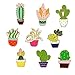PunkStyle Novelty Animal Enamel Brooches Badge for Women Girls Children for Clothing Bag (Plant Cactus Brooches 9 Pcs)