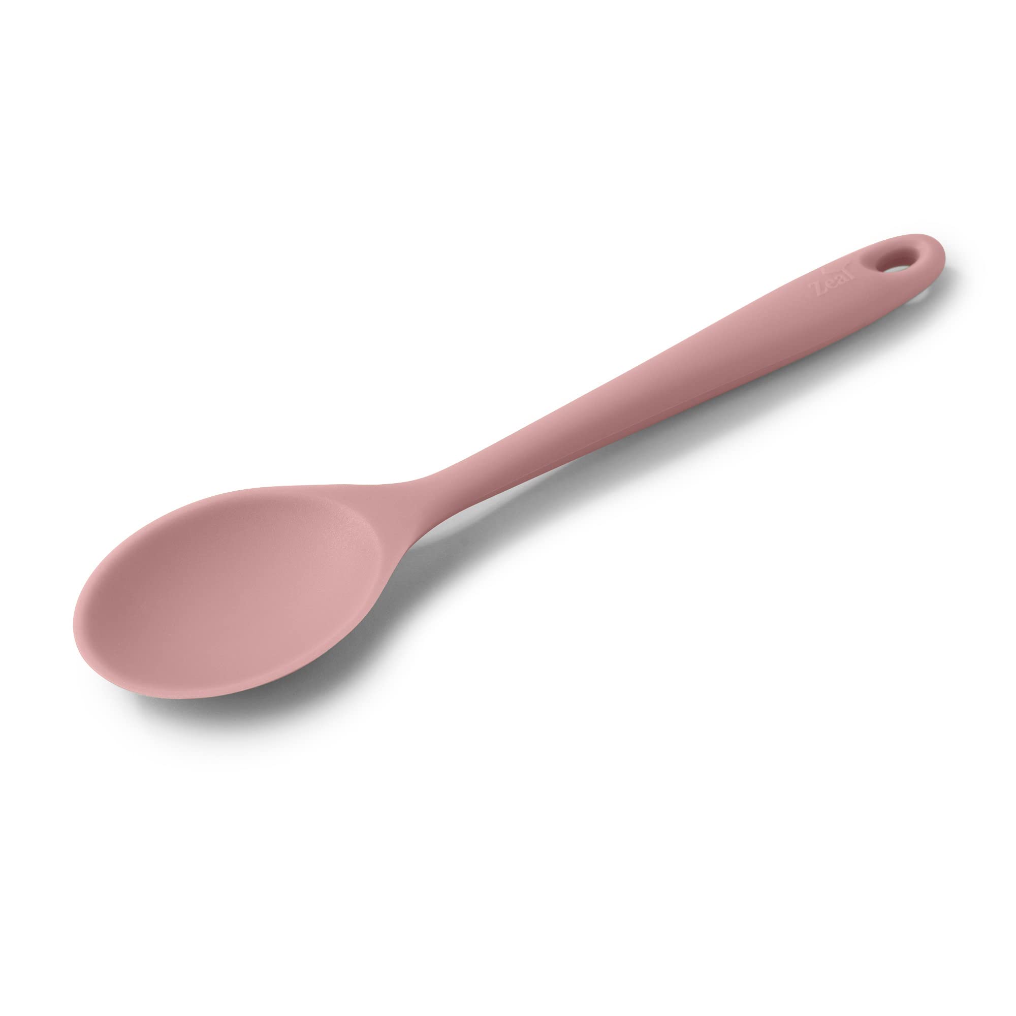 Zeal Silicone Non-Stick Kitchen Cooking Spoon, Heat-Resistant Perfect for Stirring, Serving, Scooping, Baking and Mixing, 28cm, Rose Pink