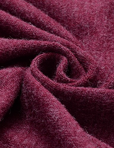 NEARKIN (NKNKCD139 Slim Cut Look 2 Tone Layered Button Cardigan Sweater for Men Wine US XL(Tag Size XL) - Thumbnail 4