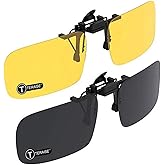 TERAISE Polarized Clip on Sunglasses Over Prescription Glasses Anti-Glare UV400 for Men Women Driving Travelling Outdoor